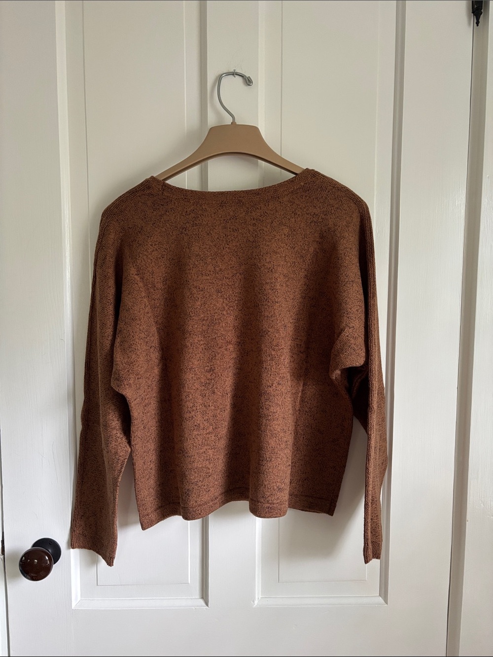 J. Jill Heathered Rust-Brown Crewneck Sweater - Picture 3 of 5